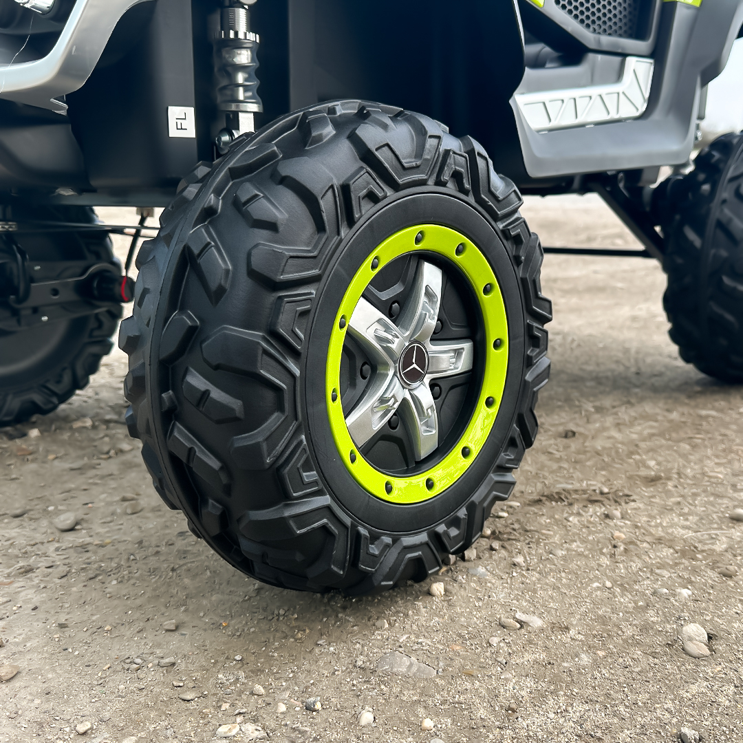 masinuta-electrica-pentru-2-copii-licenta-mercedes-unimog-4×4-140w-premium-verde-035794