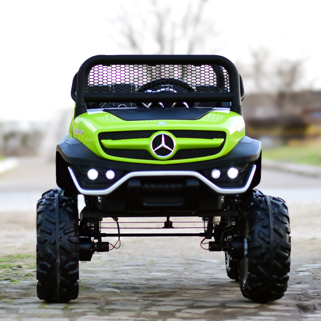 masinuta-electrica-pentru-2-copii-licenta-mercedes-unimog-4×4-140w-premium-verde-992392