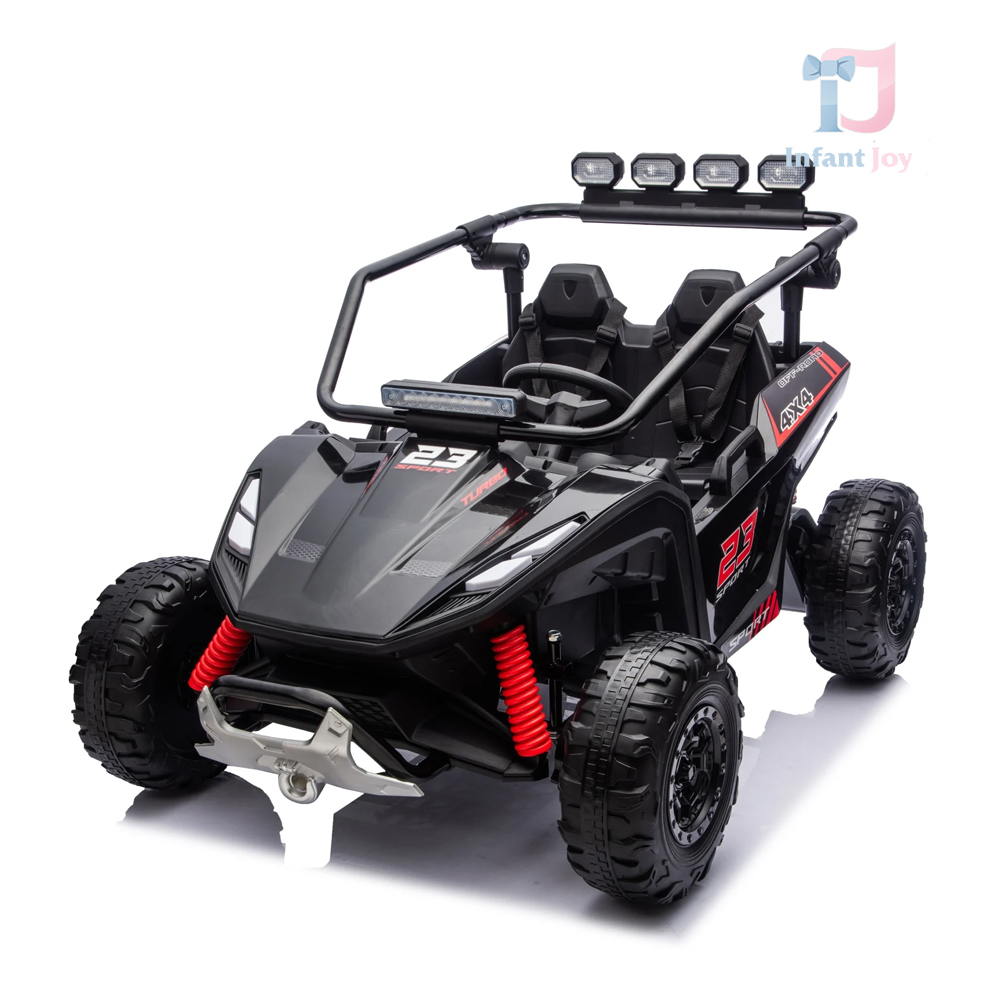 UTV electric pentru copii Vector Dune-Buggy cu 2 locuri, 300W, 24V, model Premium, culoare neagră