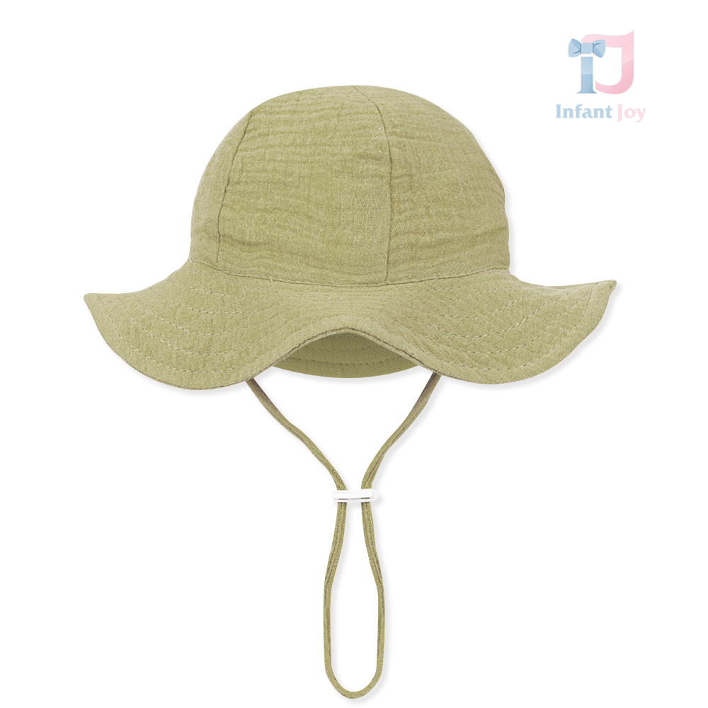 Pălărie din muselină cu bor și șnur Summer Touch