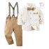Set de 4 piese oficial din cămașă cu guler clasic, pantaloni, bretele reglabile și papion detașabil Beaumont