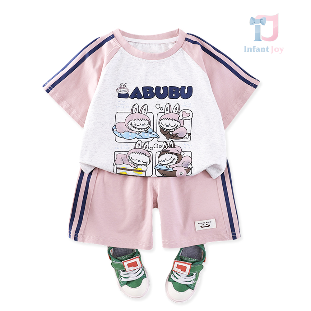 Set de 2 piese tricou cu imprimeu și pantaloni scurți Bubu Time