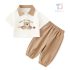Set de 2 piese tricou cu guler clasic, imprimeu și pantaloni Smart Bear