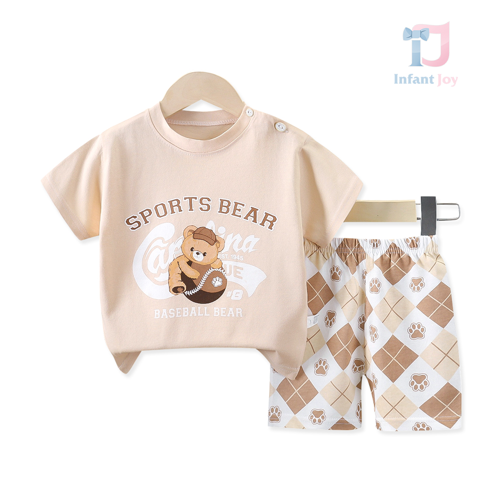 Set de 2 piese tricou cu imprimeu și pantaloni scurți Sports Bear