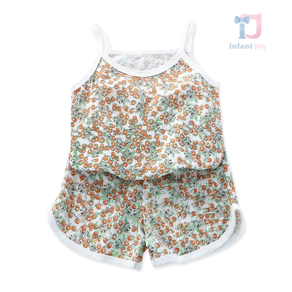 Set de 2 piese top cu bretele subțiri și pantaloni scurți Lolly Pops