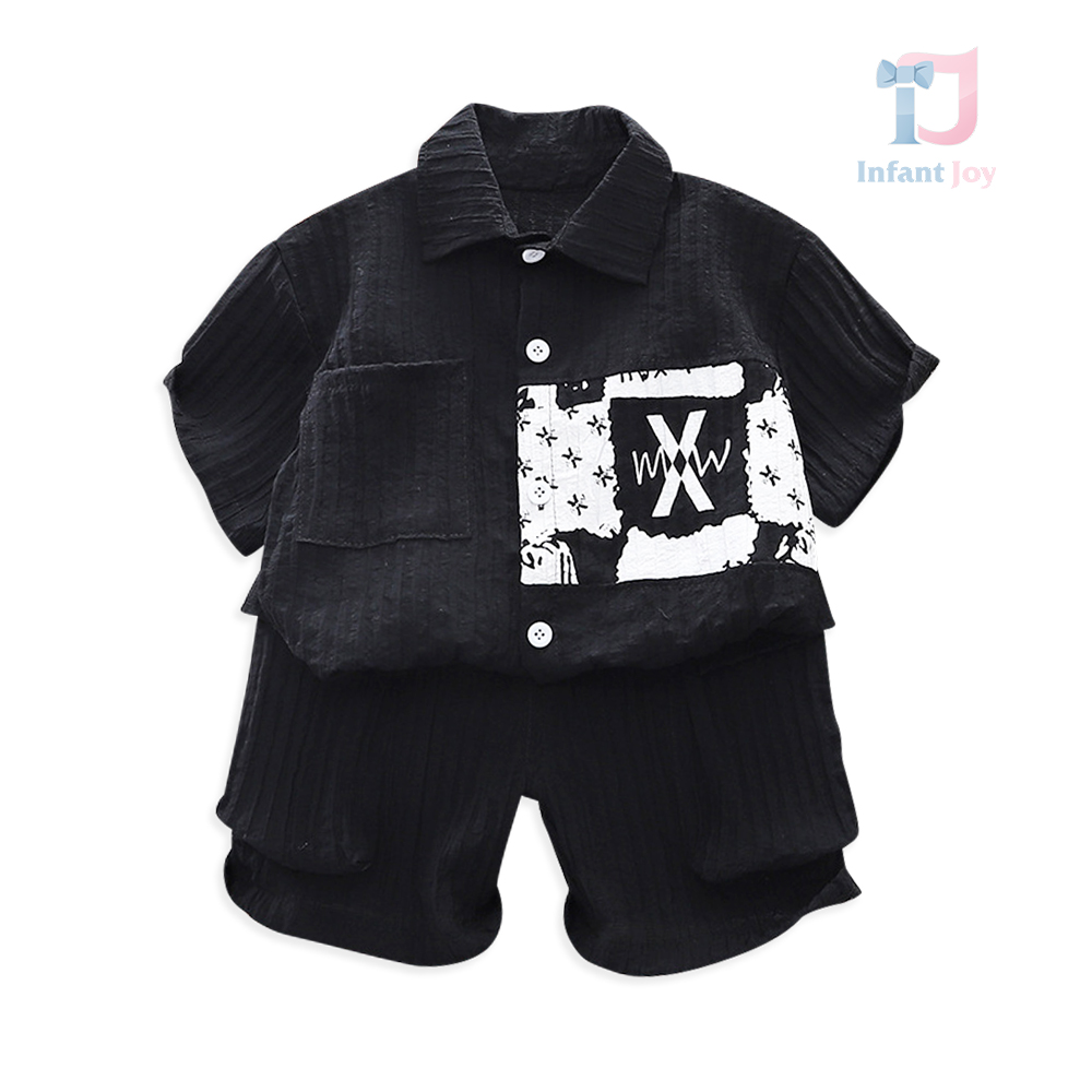 Set de 2 piese cămașă cu guler clasic și pantaloni scurți X Boy