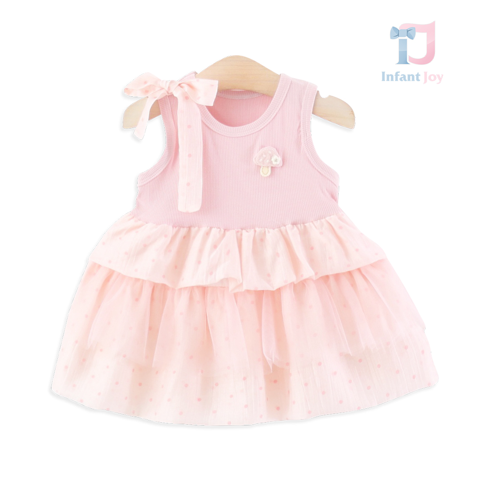 Rochie cu volane voluminoase și elemente 3D Little Rosy Blossom