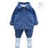 Set de 2 piese din denim cu imprimeu atractiv, format din jachetă și pantaloni Denim Wave