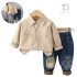 Set de 2 piese cu cămașă cu guler clasic și pantaloni din denim cu accente moderne Rebel Style