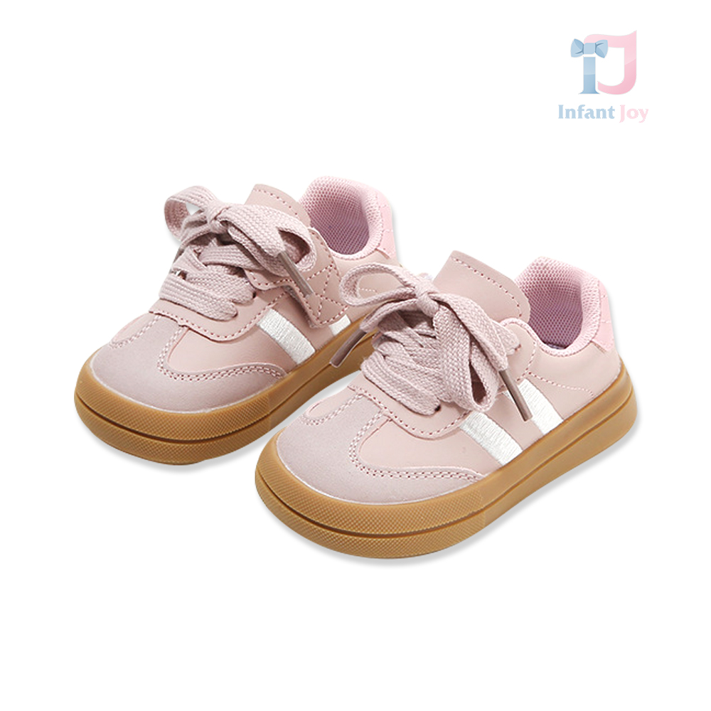 Încălțăminte sport/sneakers din piele ecologică cu închidere cu velcro și șireturi Street Pop Pink