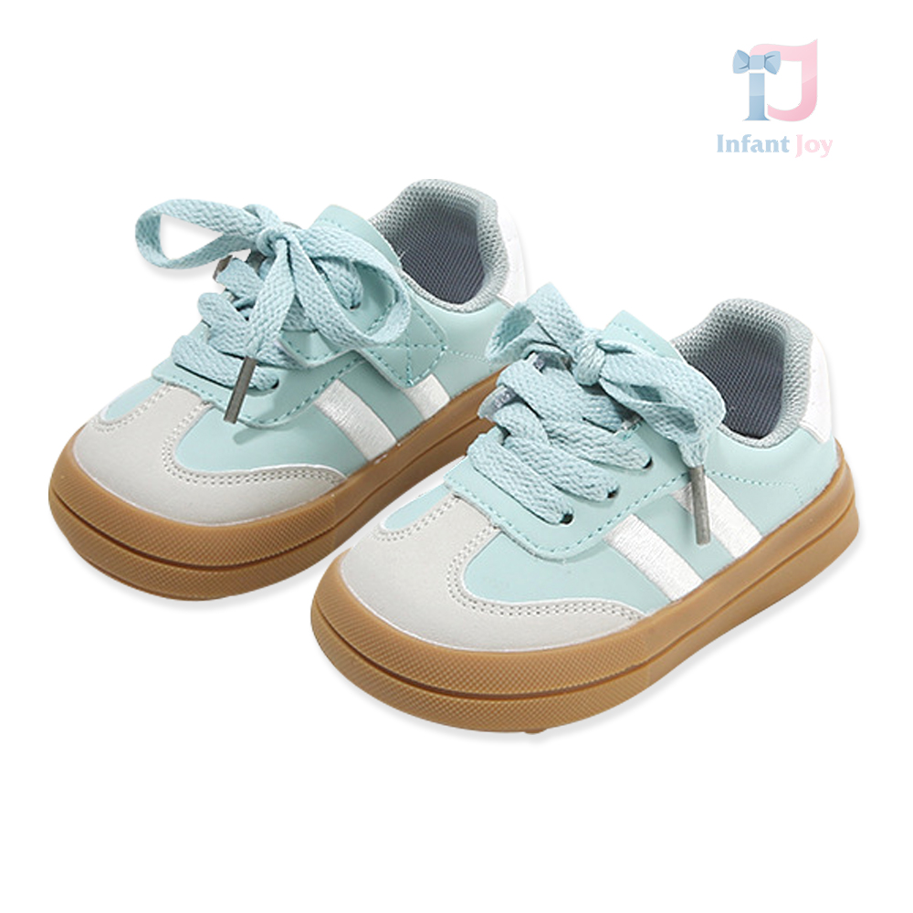 Pantofi sport/sneakers din piele ecologică cu închidere cu velcro și șireturi Street Pop