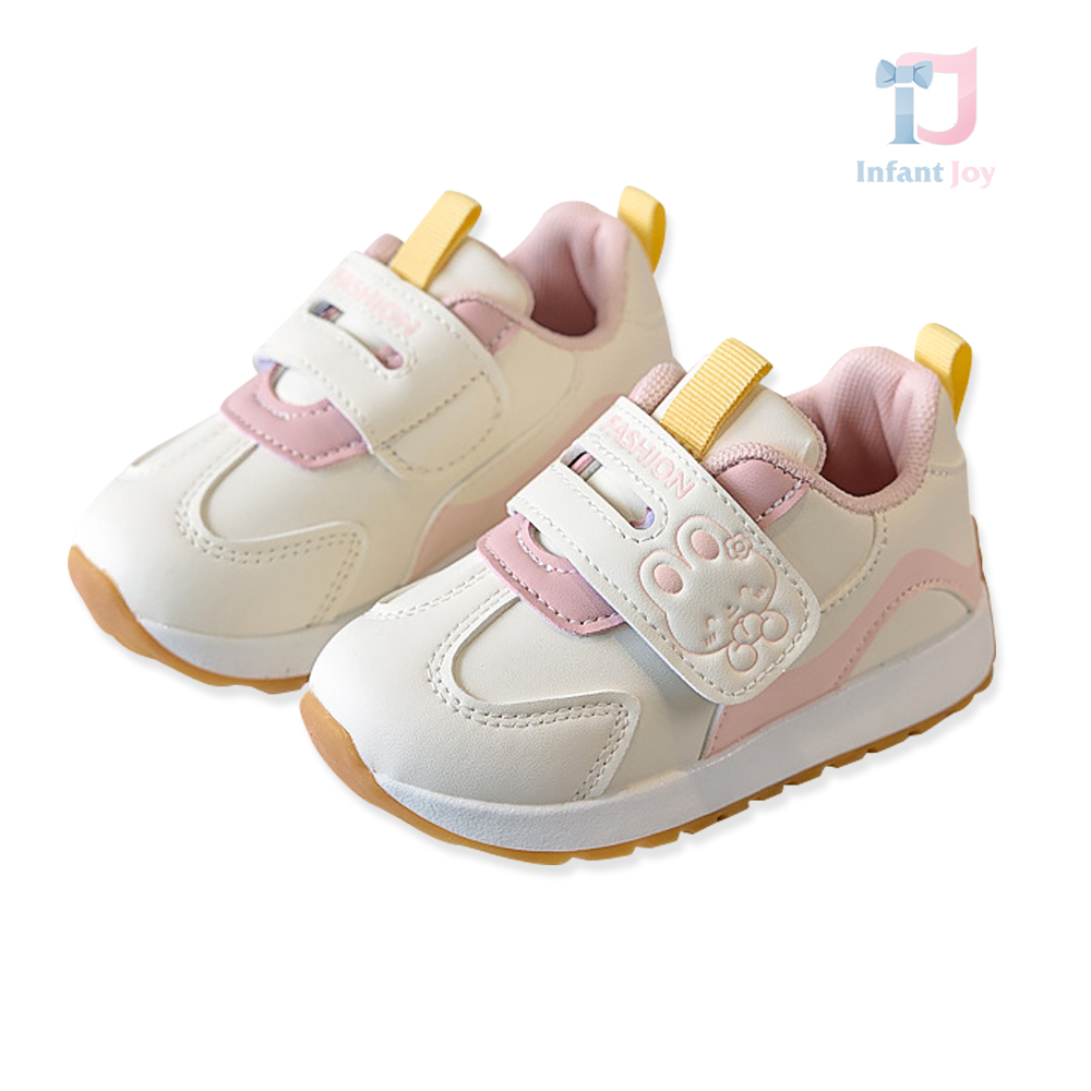 Încălțăminte sport din piele ecologică cu închidere cu velcro Fashion Bear Pink