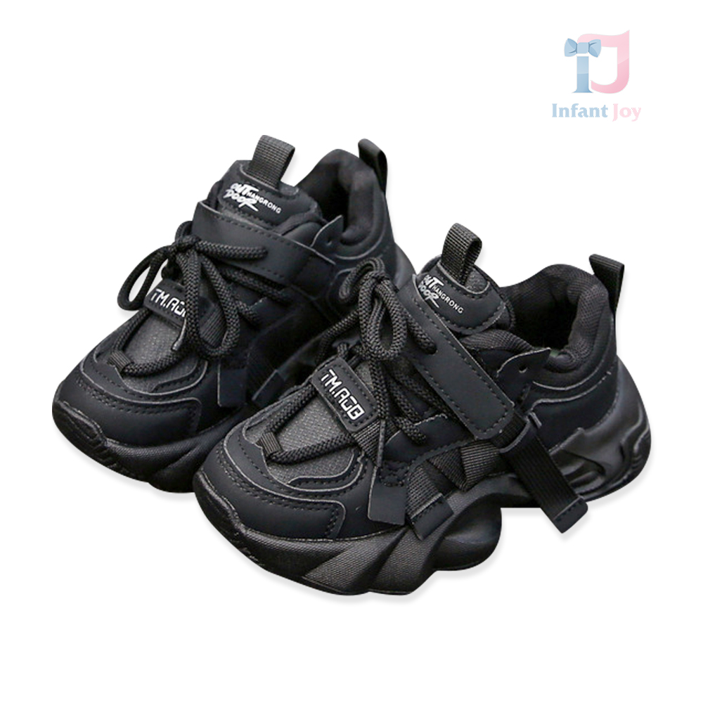 Încălțăminte sport cu talpă înaltă, șireturi și închidere cu velcro Rush Mode Black