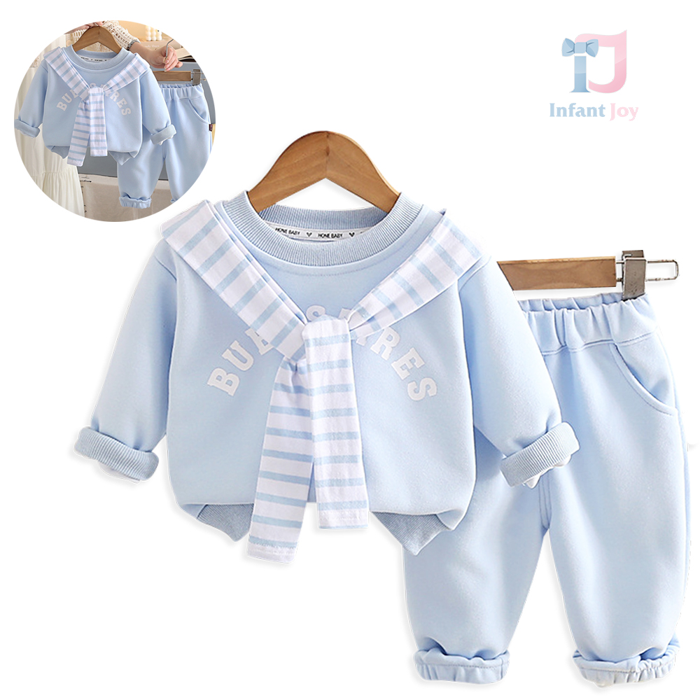 Set de 3 piese set sport din bluză/sweatshirt, pantaloni și pelerină detașabilă Amigo Blue