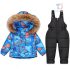 Set de 2 piese premium, impermeabil, de schi, format din salopetă și jachetă cu glugă și blană naturală Snow Venture
